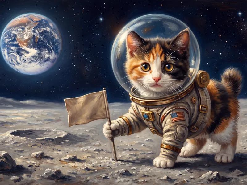 Patchwork Astro-Cat