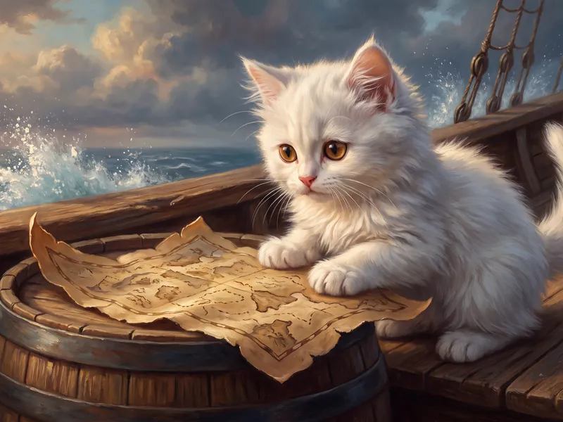 First Mate Fluffington Charts the Course