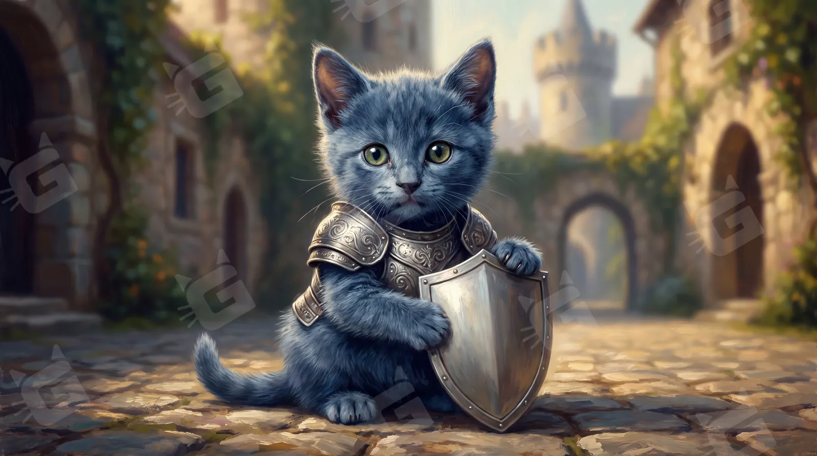 Sir Blue Whiskers Guards the Realm
