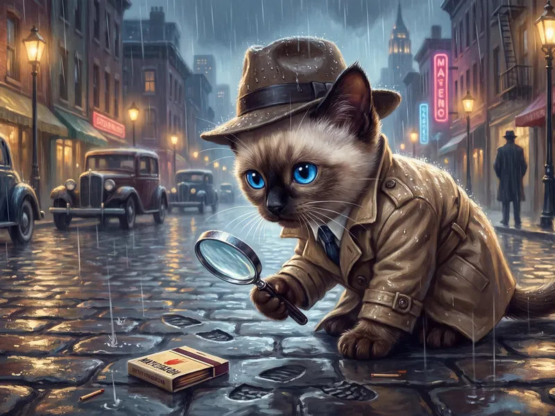 Meowple Marlowe - Rainy Night Sleuth