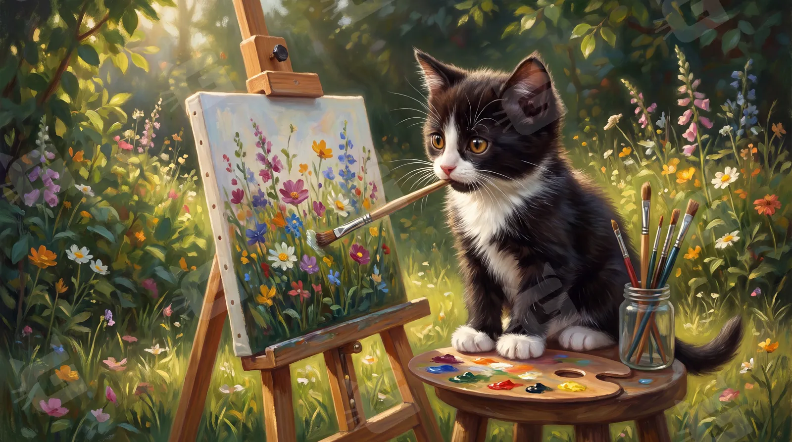 Little Da Vinci - Brush in Mouth