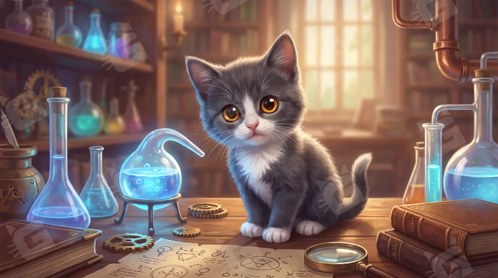 Cogwheel Kitty Scholar