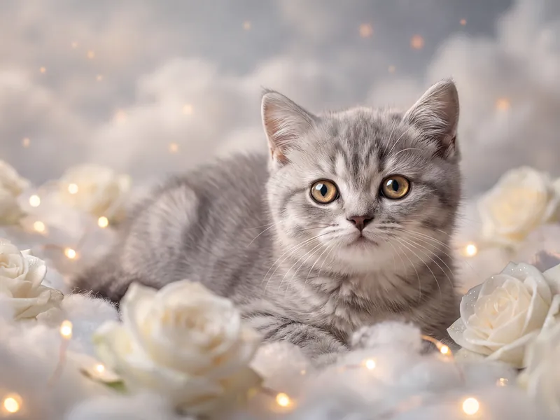 Silver Tabby Starlight Roses