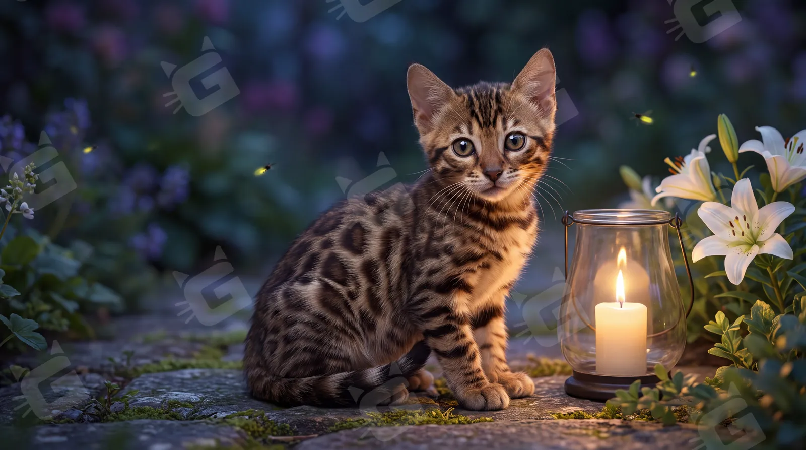 Bengal Rosette Vigil Light