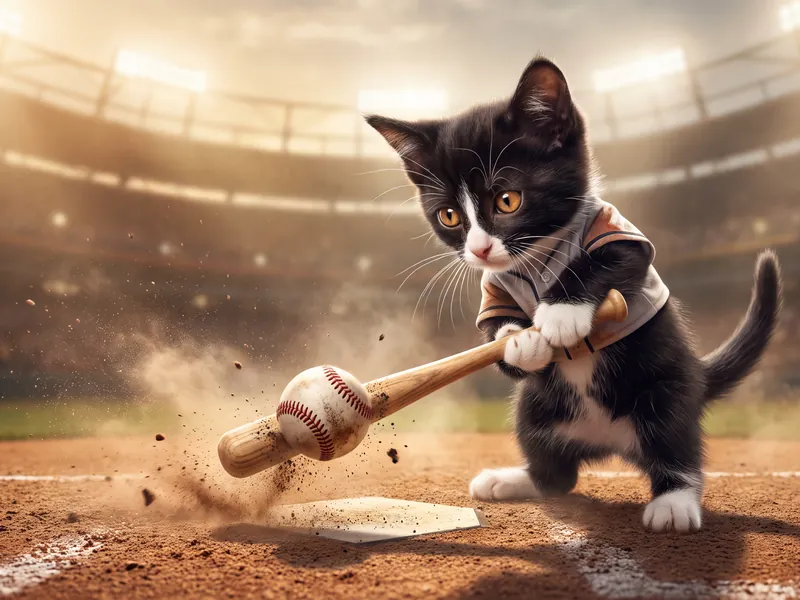 Sliding Into Home Kitty