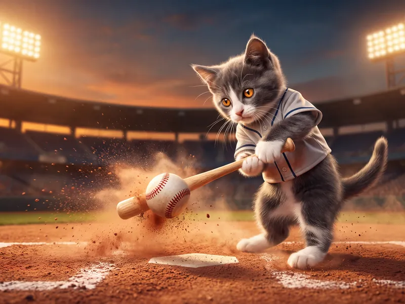 Seventh Inning Stretch Cat