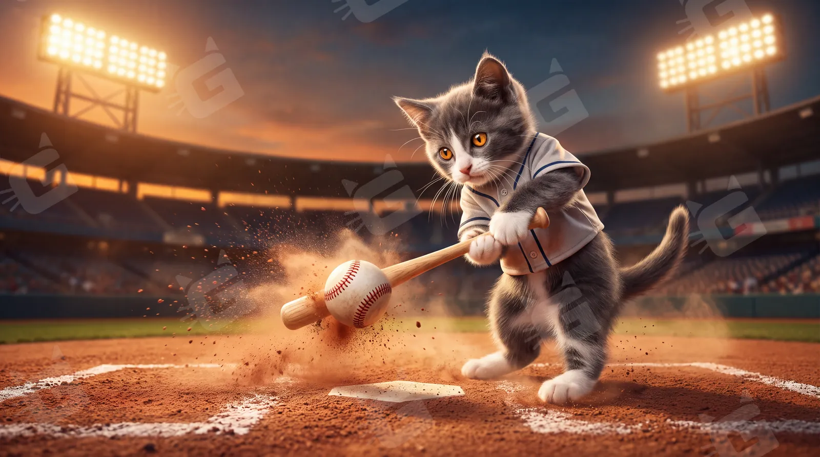 Seventh Inning Stretch Cat